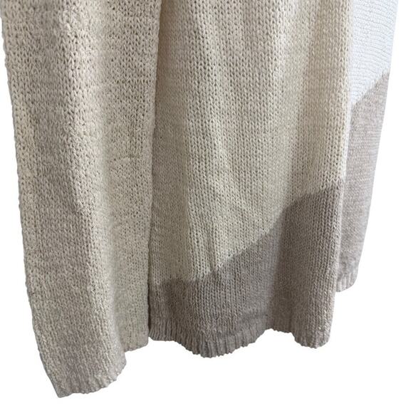 J Jill Pure Neutral White Beige Open Knit Long Sleeve Pullover Sweater sz P S - Picture 2 of 16